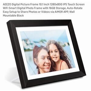 AEEZO Digital Picture Frame 10.1 Inch 1280*800 IPS Touch Screen WiFi with 16GB